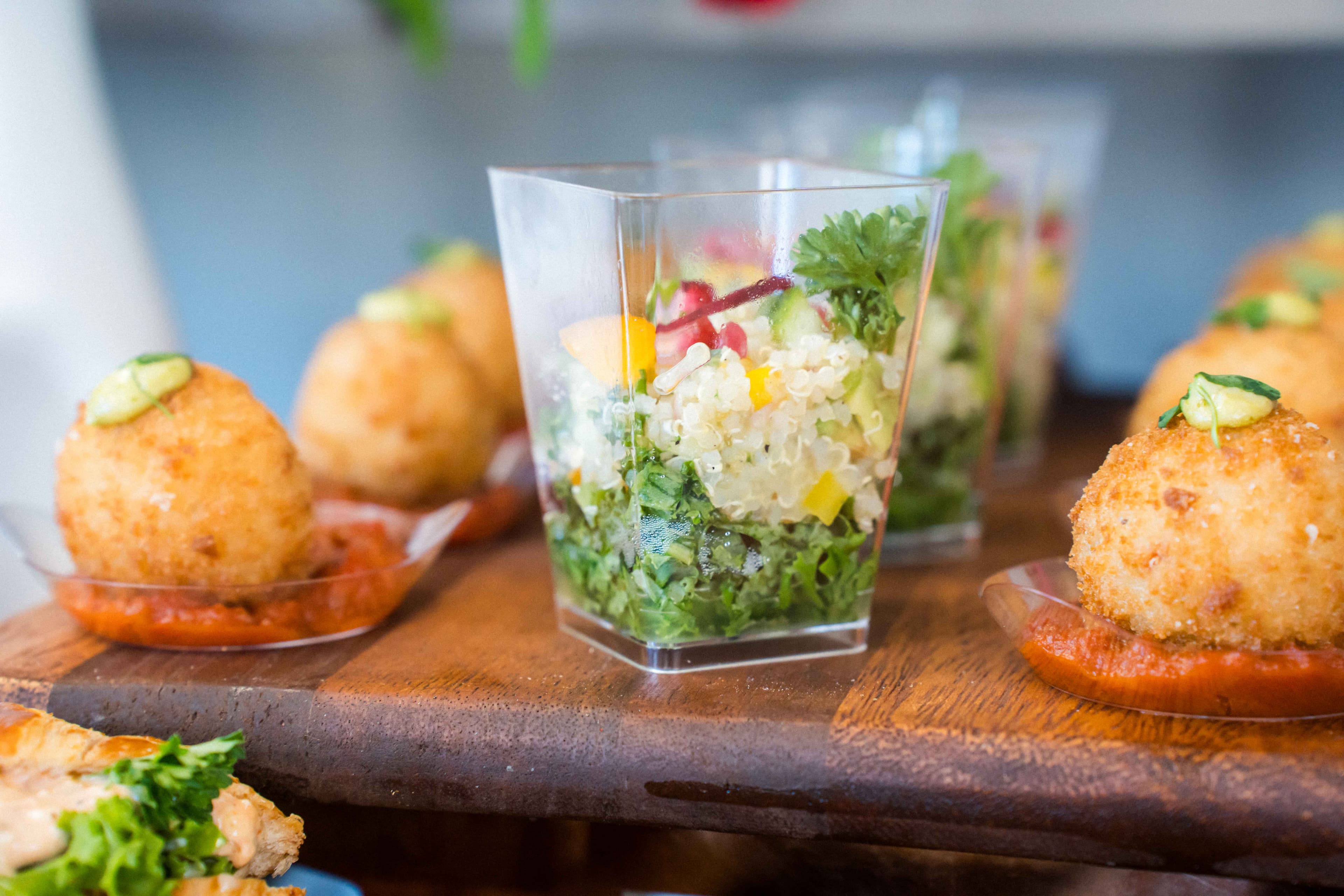 Assorted Indian sweets display at Kesari Sweets event