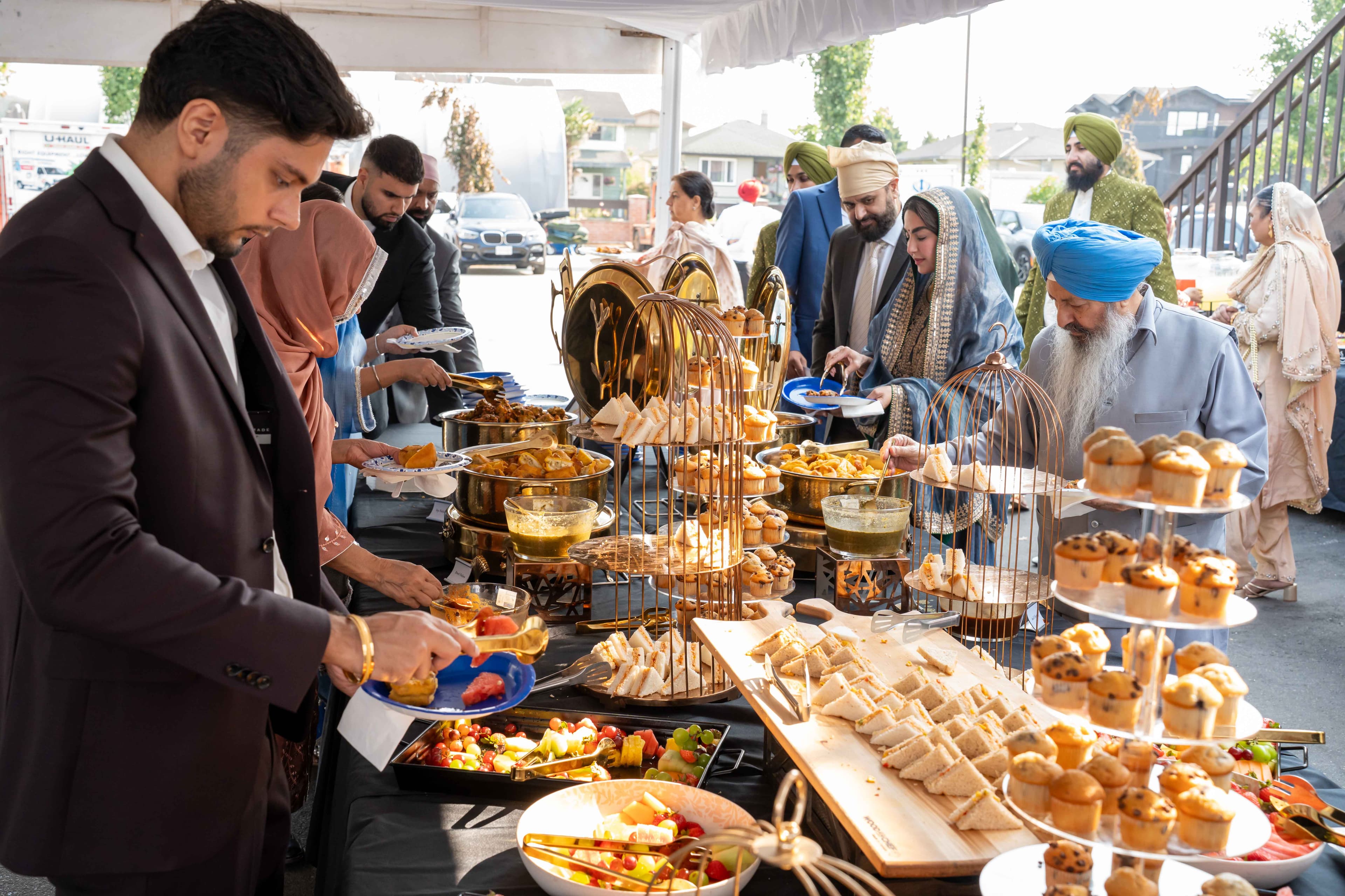 Kesari Sweets live catering station with Indian cuisine